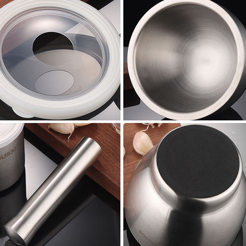 Stainless Steel Mortar & Pestle | Heavy-Duty Spice & Herb Grinder (Haman Dista)