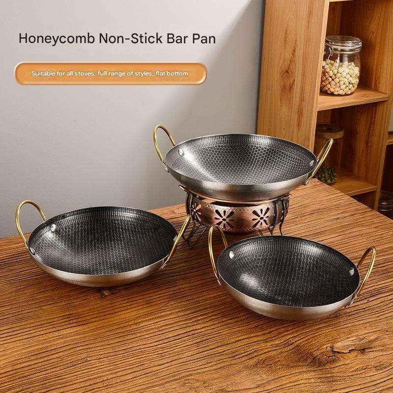 Stainless Steel Honeycomb Non-Stick Frying Pan | 8/9/10/11 Inch Kitchen Fry Pan