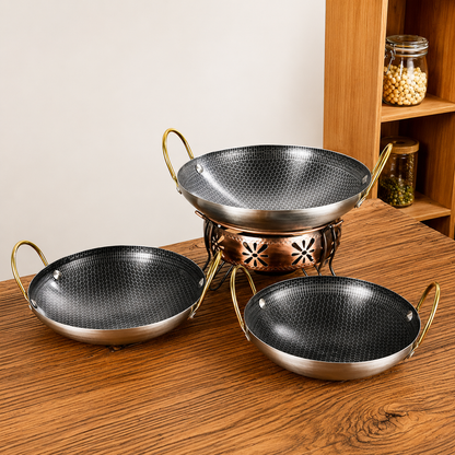 Stainless Steel Honeycomb Non-Stick Frying Pan | 8/9/10/11 Inch Kitchen Fry Pan