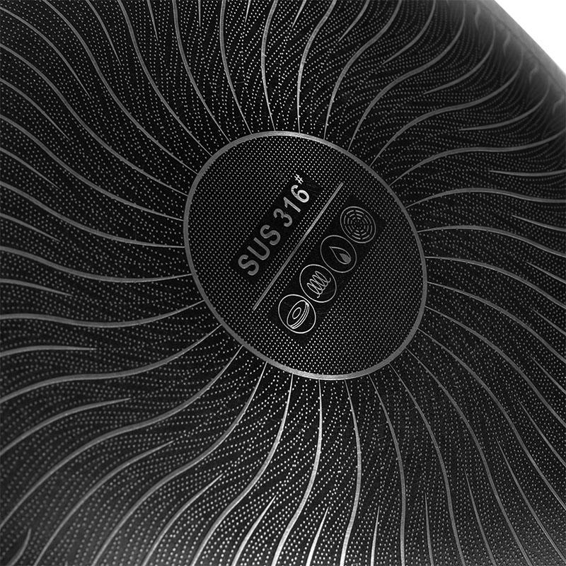 304 Stainless Steel Honeycomb Non-Stick Wok | Double Ear Chinese Frying Pan for Gas & Induction