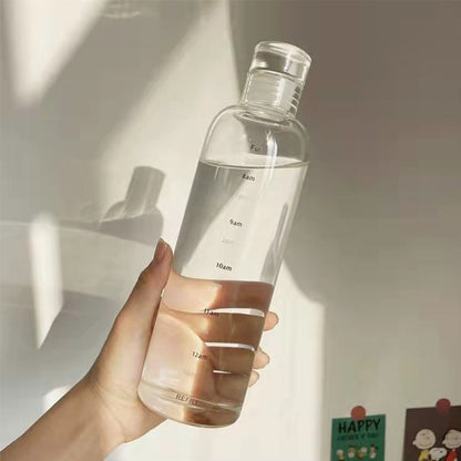 Simple Transparent Glass Water Bottle with Protective Sleeve | 750ml & 1000mlTravel Drinking Bottle