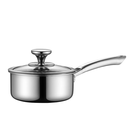 Premium Kiam Tri-Ply Saucepan with Glass Lid  | Multipurpose Milk & Cooking Pot
