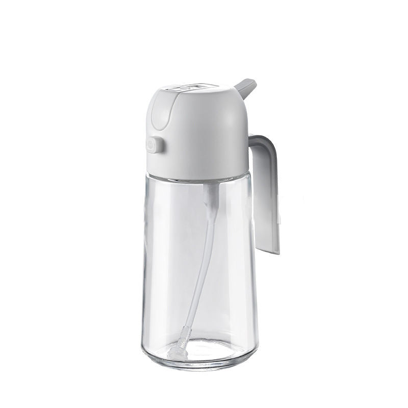 300ml 2-in-1 Glass Oil Dispenser Bottle | Press & Pour Cooking Oil Bottle with Roll-On Seal