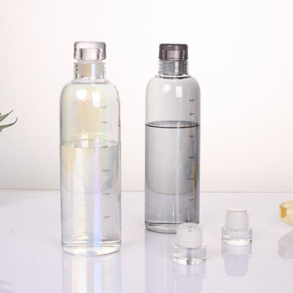 Simple Transparent Glass Water Bottle with Protective Sleeve | 750ml & 1000mlTravel Drinking Bottle