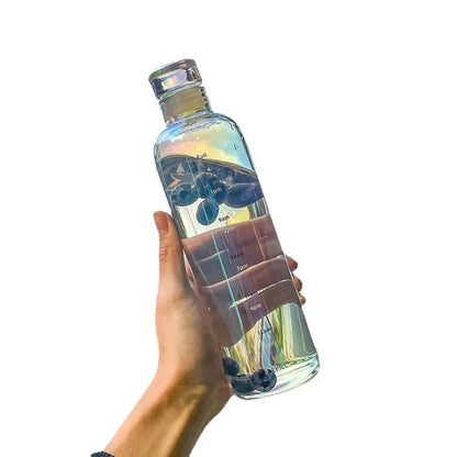 Simple Transparent Glass Water Bottle with Protective Sleeve | 750ml & 1000mlTravel Drinking Bottle