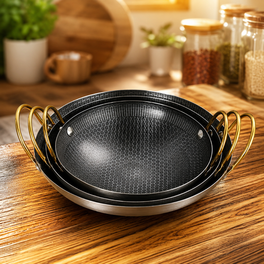 Stainless Steel Honeycomb Non-Stick Frying Pan | 8/9/10/11 Inch Kitchen Fry Pan