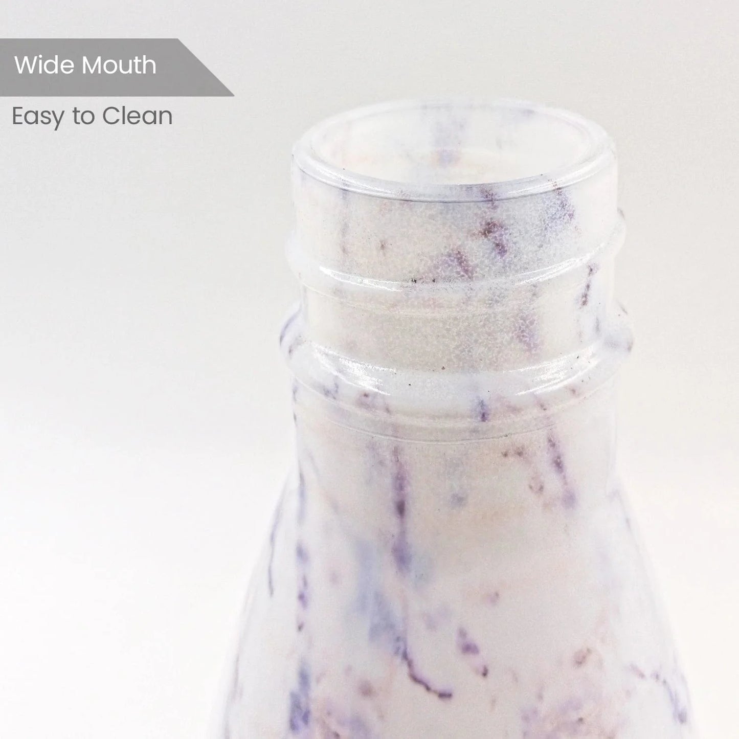 Decorative Glass Bottle 750ml | 2pcs Set | White & Blue