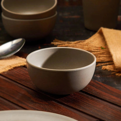 Bamboo Fibre Bowl 4 inches  | 4pcs Set | Cement Design