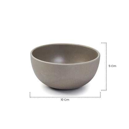 Bamboo Fibre Bowl 4 inches  | 4pcs Set | Cement Design