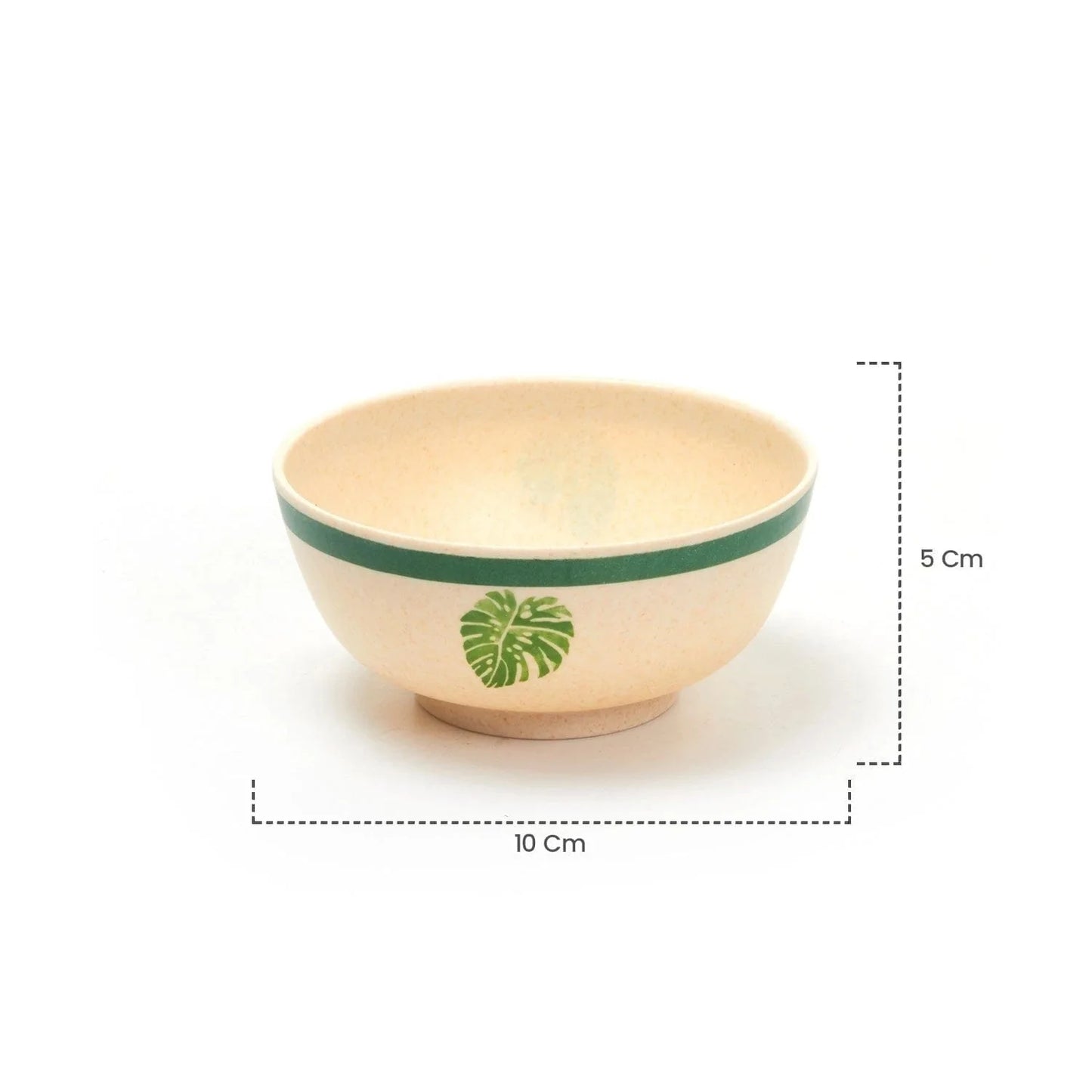 Bamboo Fibre Bowl 4 inches | 4pcs Set | Leaf Design