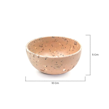 Bamboo Fibre Bowl 4 inches  | 4pcs Set | Walnut Design