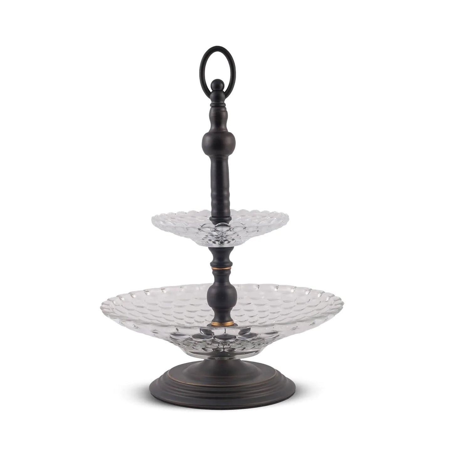 Glass Two tier Tray