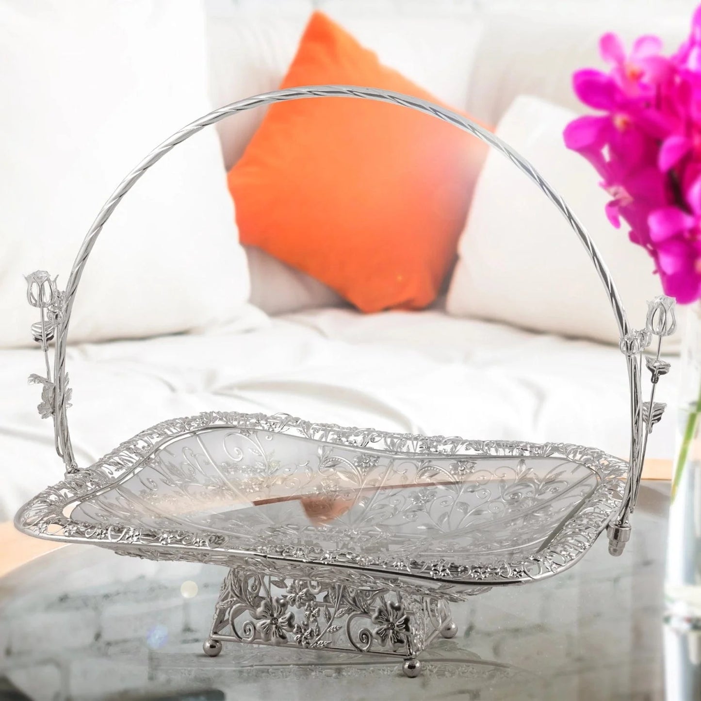 Silver Rectangle Tray