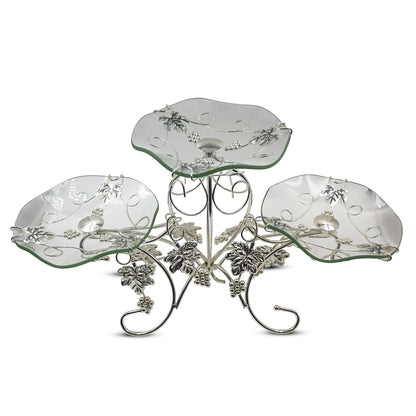 Silver Three Layer Tray