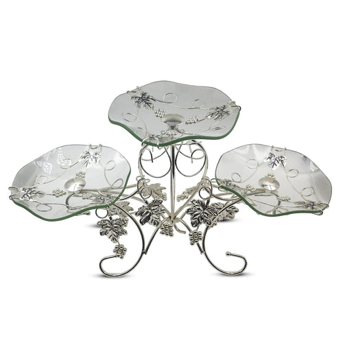 Silver Three Layer Tray