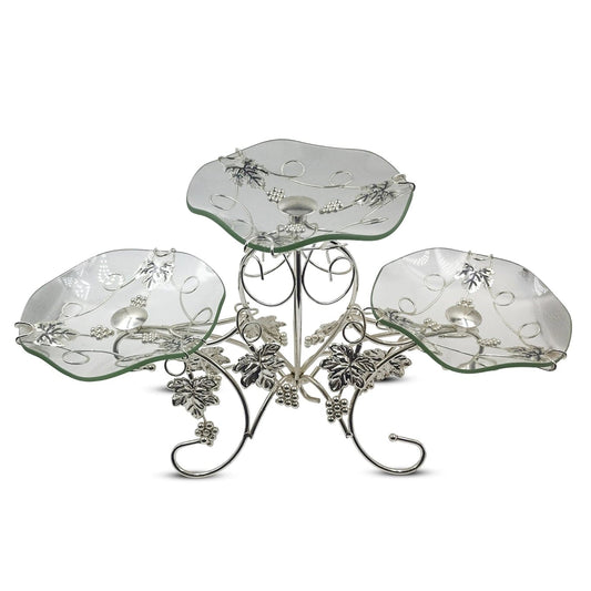 Silver Three Layer Tray