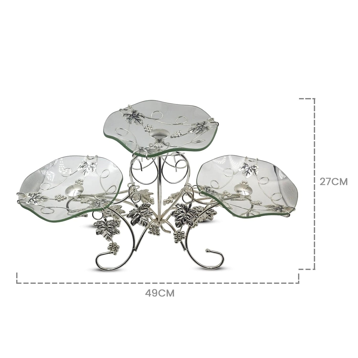 Silver Three Layer Tray