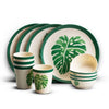 Bamboo Fibre Dinner Set | 12pcs Set | Leaf Design