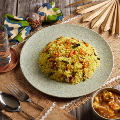 Bamboo Fibre Dinner Set | 12pcs Set | Stonewash Design