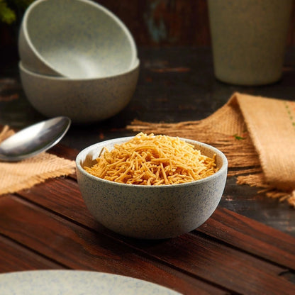 Bamboo Fibre Dinner Set | 12pcs Set | Stonewash Design