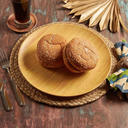 Bamboo Fibre Dinner Set | 12pcs Set | Wooden Design