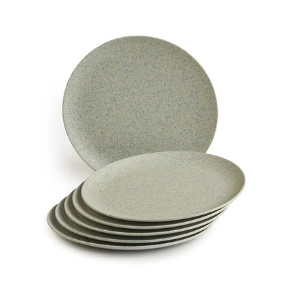 Bamboo Fibre Snack Plates | 6pcs Set | Stonewashes Design