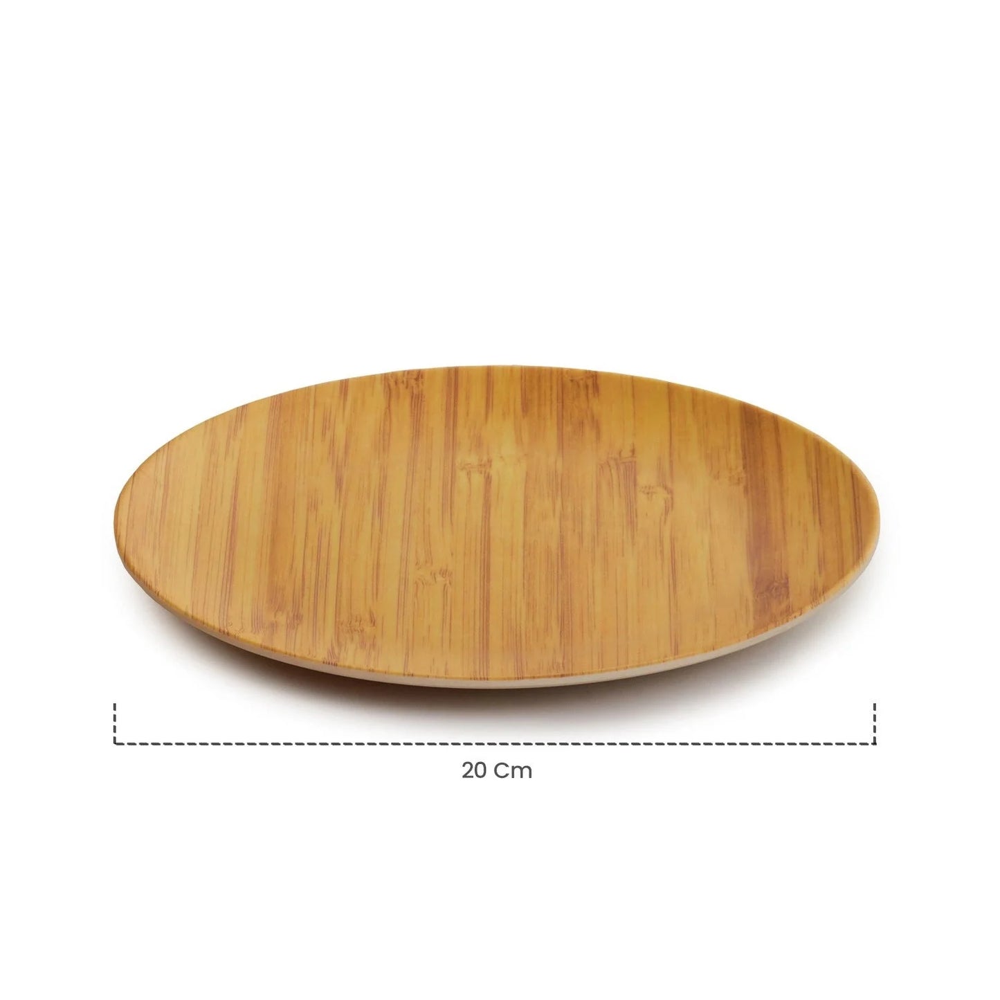 Bamboo Fibre Snack Plates | 6pcs Set | Wooden Design