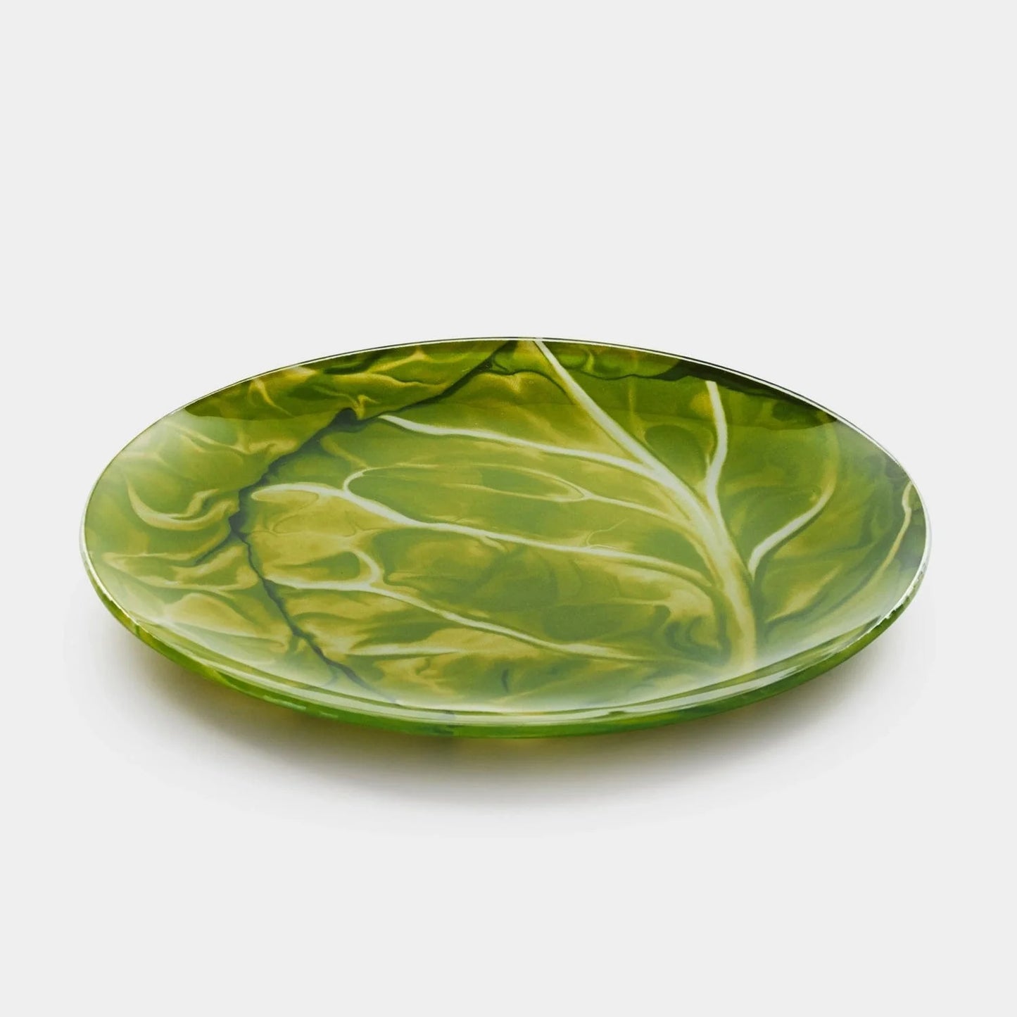 Designer Glass Snack Plate - Cabbage | 6pcs set