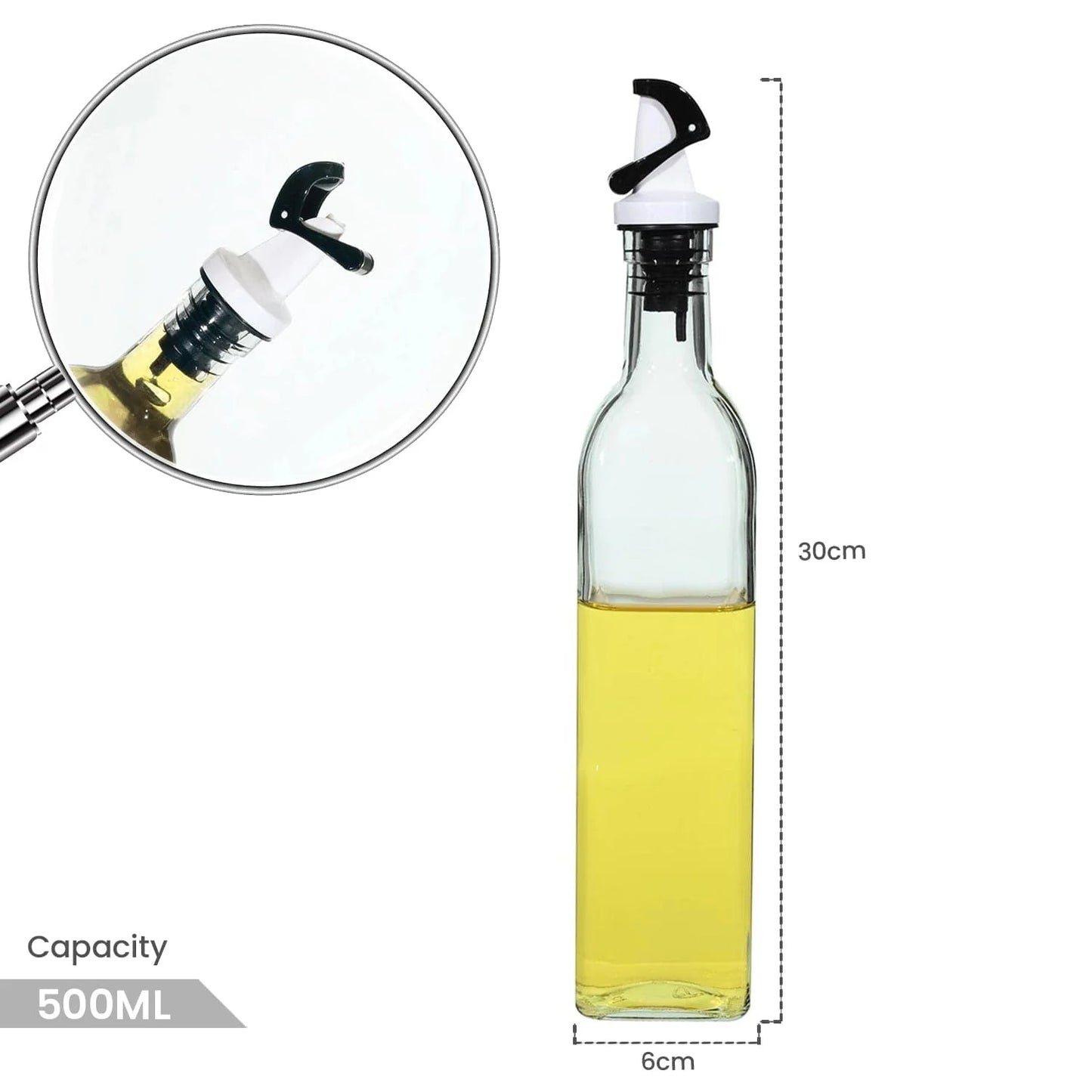 Oil Bottle Lift & Pour (500 ml) | 2pcs Set