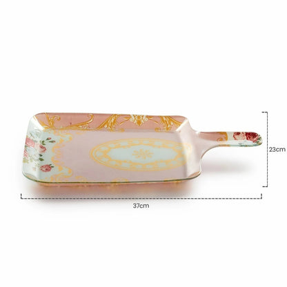 Square Glass Design Serving Platter | 2pcs Set